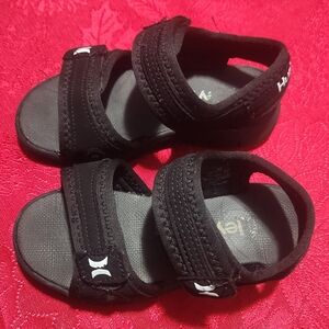 Hurley Black Kids Double-Strap Sandals
